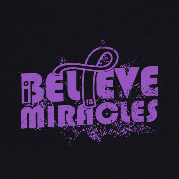 I Believe In Miracles Gastric Cancer Awareness Periwinkle Ribbon Warrior Support Survivor by celsaclaudio506